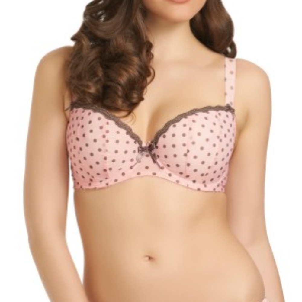 NWOT Freya Size 28FF Patsy Underwire Padded Half Cup Bra Ballet Pink!